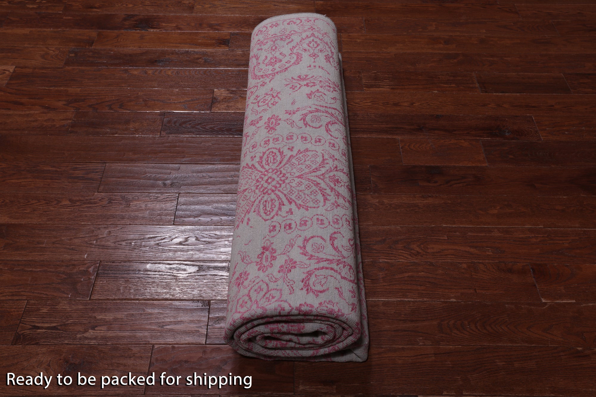 Ivory Modern Wool & Silk Hand Knotted Rug - 8' 1" X 10' 2"