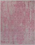 Ivory Modern Wool & Silk Hand Knotted Rug - 8' 1" X 10' 2"