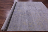 Modern Wool & Silk Hand Knotted Rug - 9' 0" X 11' 9" - Golden Nile