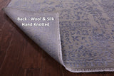 Modern Wool & Silk Hand Knotted Rug - 9' 0" X 11' 9" - Golden Nile