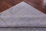 Modern Wool & Silk Hand Knotted Rug - 9' 0" X 11' 9" - Golden Nile