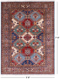 Super Kazak Hand Knotted Wool Rug - 5' 8" X 7' 9" - Golden Nile