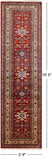 Red Super Kazak Hand Knotted Wool Runner Rug - 2' 9" X 10' 5" - Golden Nile