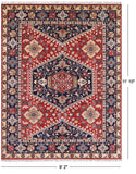 Red Fine Serapi Hand Knotted Area Rug - 9' 2" X 11' 10" - Golden Nile
