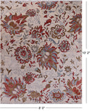 SUPER SALE Ivory Modern Hand Knotted Wool Area Rug - 8' 0" X 10' 2"