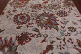 SUPER SALE Ivory Modern Hand Knotted Wool Area Rug - 8' 0" X 10' 2"