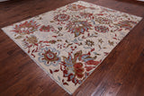 SUPER SALE Ivory Modern Hand Knotted Wool Area Rug - 8' 0" X 10' 2"