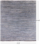 Modern Hand Knotted Wool & Silk Area Rug - 8' 10" X 9' 10" - Golden Nile