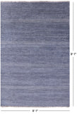 Savannah Grass Hand Knotted Wool & Silk Area Rug - 6' 1" X 9' 1" - Golden Nile