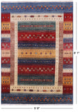 Persian Tribal Gabbeh Hand Knotted Wool Rug - 5' 9" X 8' 1" - Golden Nile