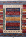 Tribal Persian Gabbeh Hand Knotted Wool Area Rug - 5' 9" X 8' 0" - Golden Nile