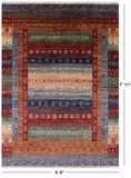 Tribal Persian Gabbeh Handmade Wool Rug - 5' 8" X 7' 11" - Golden Nile