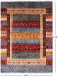 Tribal Persian Gabbeh Hand Knotted Wool Rug - 5' 9" X 7' 10" - Golden Nile