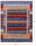Tribal Persian Gabbeh Hand Knotted Wool Rug - 4' 11" X 6' 3" - Golden Nile