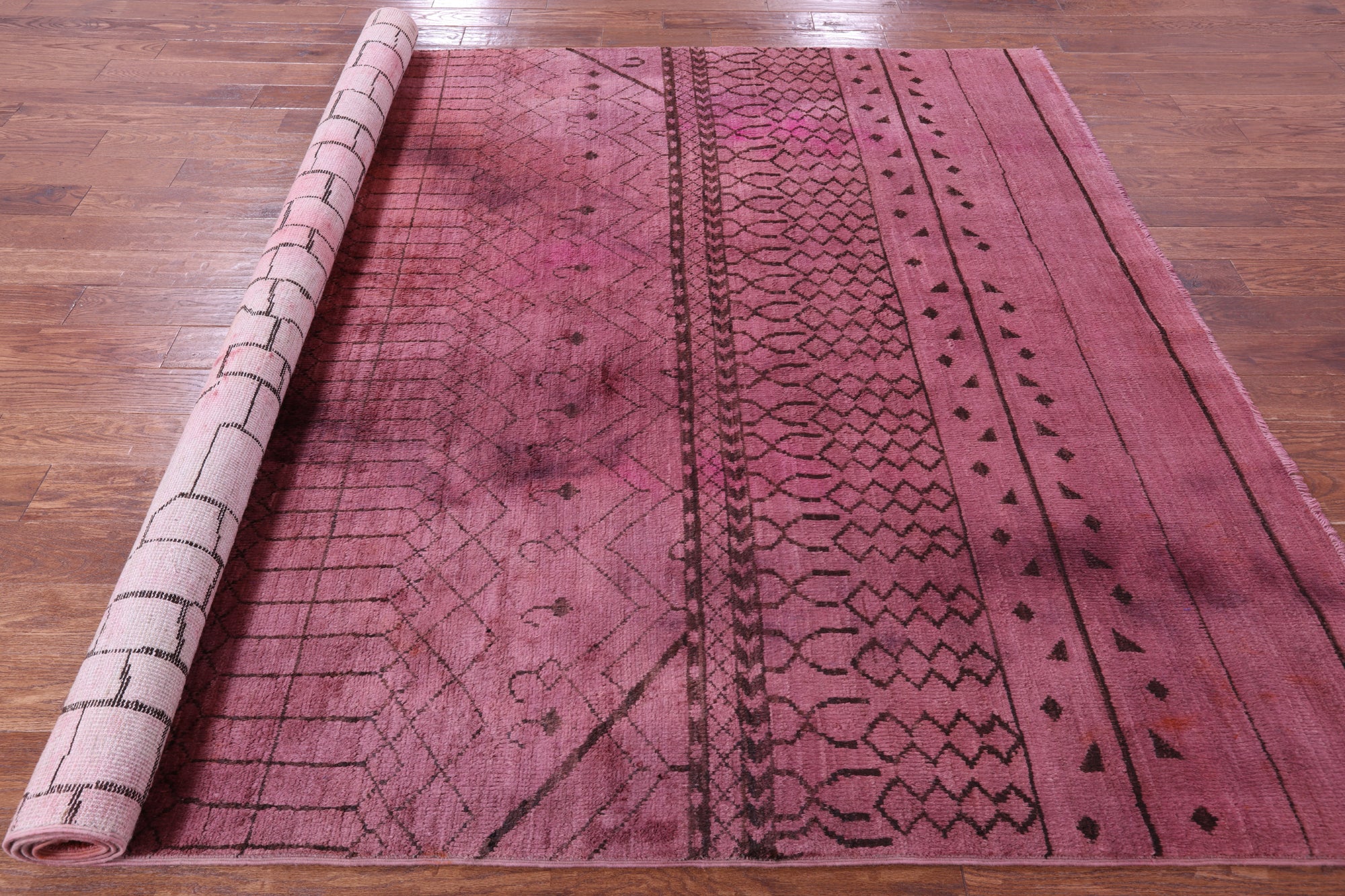 Full Pile Overdyed Hand Knotted Wool Rug - 7' 10" X 10' 2" - Golden Nile