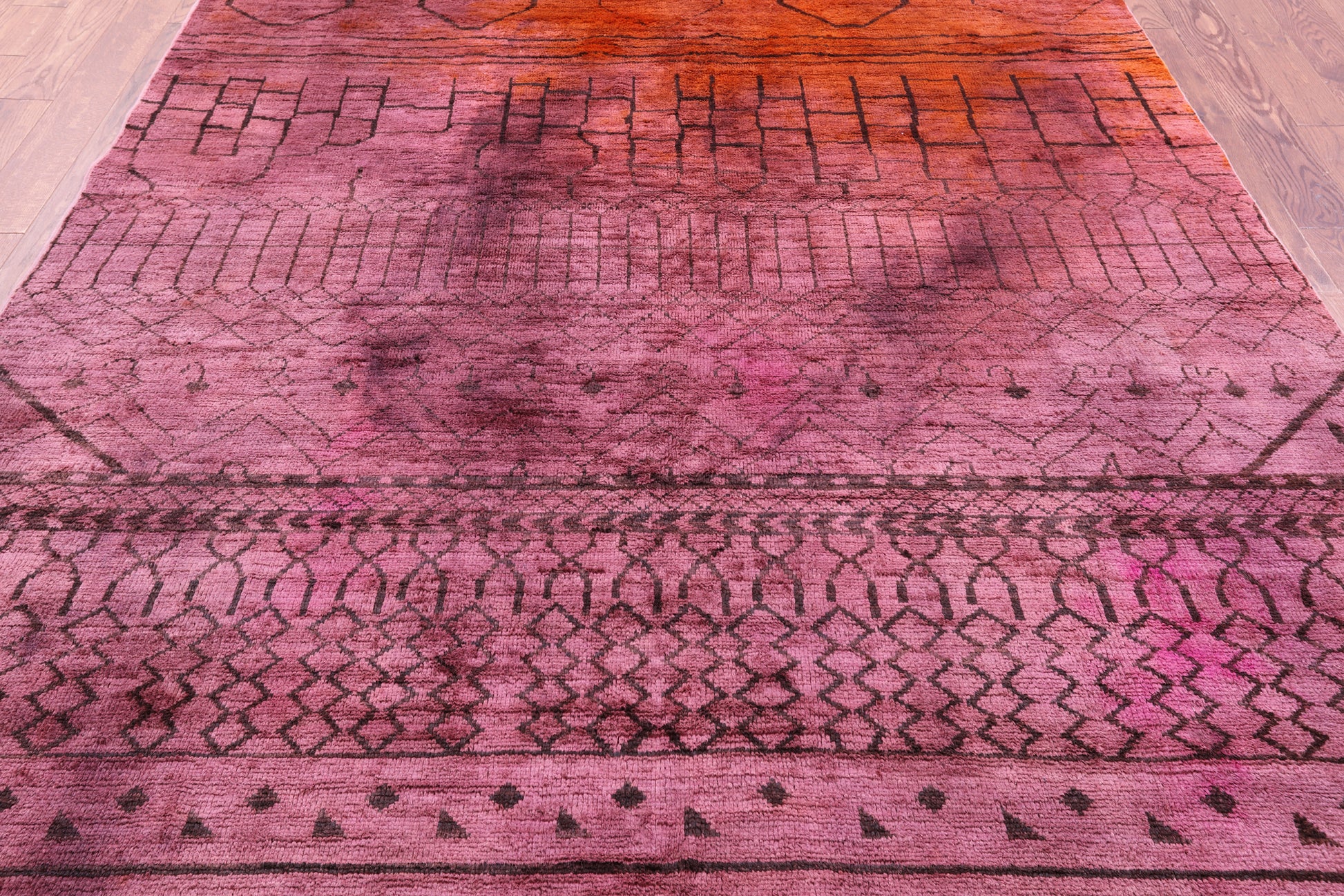 Full Pile Overdyed Hand Knotted Wool Rug - 7' 10" X 10' 2" - Golden Nile