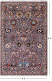 Peshawar Hand Knotted Wool Rug - 4' 2" X 6' 3" - Golden Nile