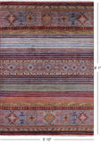 Khorjin Persian Gabbeh Hand Knotted Wool Rug - 5' 10" X 8' 1" - Golden Nile