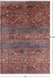 Khorjin Persian Gabbeh Hand Knotted Wool Rug - 7' 0" X 9' 10" - Golden Nile