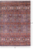 Khorjin Persian Gabbeh Hand Knotted Wool Rug - 4' 3" X 6' 2" - Golden Nile