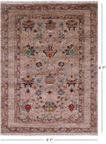 Peshawar Hand Knotted Wool Rug - 5' 1" X 6' 7" - Golden Nile