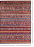 Khorjin Persian Gabbeh Hand Knotted Wool Rug - 8' 2" X 11' 6" - Golden Nile
