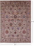 Peshawar Hand Knotted Wool Rug - 8' 3" X 11' 4" - Golden Nile
