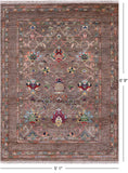 Peshawar Hand Knotted Wool Rug - 5' 1" X 6' 9" - Golden Nile