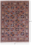 Turkmen Ersari Hand Knotted Wool Rug - 6' 1" X 8' 7" - Golden Nile