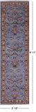 Blue Persian Tabriz Handmade Wool Runner Rug - 2' 10" X 9' 11" - Golden Nile