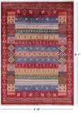 Tribal Persian Gabbeh Hand Knotted Wool Rug - 5' 10" X 8' 1" - Golden Nile
