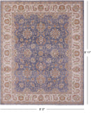 Blue Persian Tabriz Handmade Wool Rug - 6' 9" X 10' 1" - Golden Nile