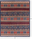 Tribal Persian Gabbeh Handmade Wool Rug - 8' 2" X 9' 8" - Golden Nile