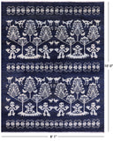 Blue Tribal Persian Gabbeh Handmade Wool Rug - 8' 1" X 10' 0" - Golden Nile