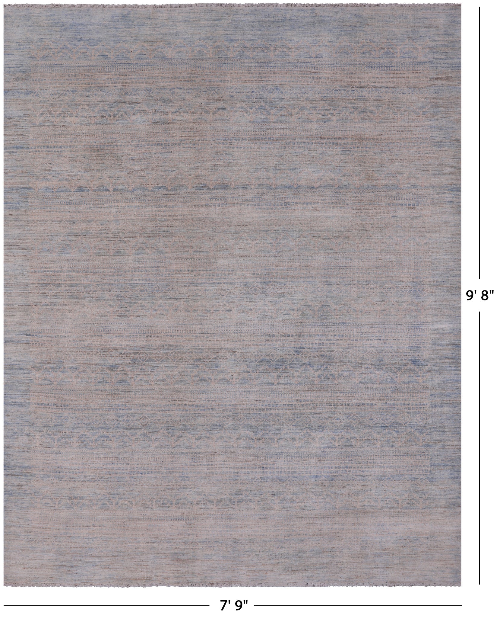 Tribal Persian Gabbeh Handmade Wool Rug - 7' 9" X 9' 8" - Golden Nile
