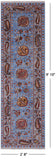 Blue Persian Tabriz Hand Knotted Wool Runner Rug - 2' 8" X 9' 10" - Golden Nile