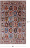 Turkmen Ersari Hand Knotted Wool Rug - 6' 5" X 10' 10" - Golden Nile
