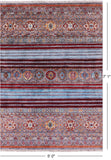Khorjin Persian Gabbeh Hand Knotted Wool Rug - 5' 0" X 7' 1" - Golden Nile
