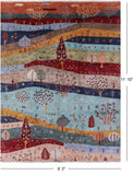 Tribal Persian Gabbeh Hand Knotted Wool Rug - 9' 3" X 11' 10" - Golden Nile
