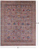 Peshawar Hand Knotted Wool Rug - 8' 2" X 9' 10" - Golden Nile