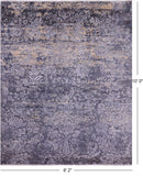 Abstract Modern Hand Knotted Wool & Silk Rug - 8' 2" X 10' 0" - Golden Nile