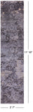 Abstract Modern Handmade Wool & Silk Runner Rug - 2' 7" X 11' 10" - Golden Nile