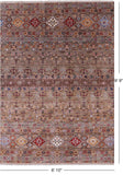Tribal Persian Gabbeh Hand Knotted Wool Rug - 6' 10" X 9' 9" - Golden Nile