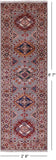 Super Kazak Hand Knotted Wool Runner Rug - 2' 8" X 8' 7" - Golden Nile
