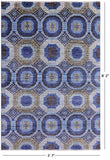 Geometric Persian Mamluk Hand Knotted Wool Rug - 5' 7" X 8' 2" - Golden Nile