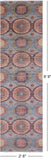 Geometric Persian Mamluk Hand Knotted Wool Runner Rug - 2' 8" X 9' 9" - Golden Nile