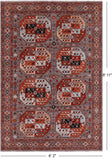 Turkmen Ersari Hand Knotted Wool Rug - 6' 2" X 8' 11" - Golden Nile