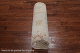 Ivory Peshawar Handmade Wool Rug - 6' 4" X 9' 8"