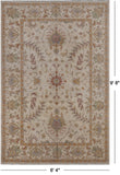 Ivory Peshawar Handmade Wool Rug - 6' 4" X 9' 8"