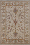 Ivory Peshawar Handmade Wool Rug - 6' 4" X 9' 8"